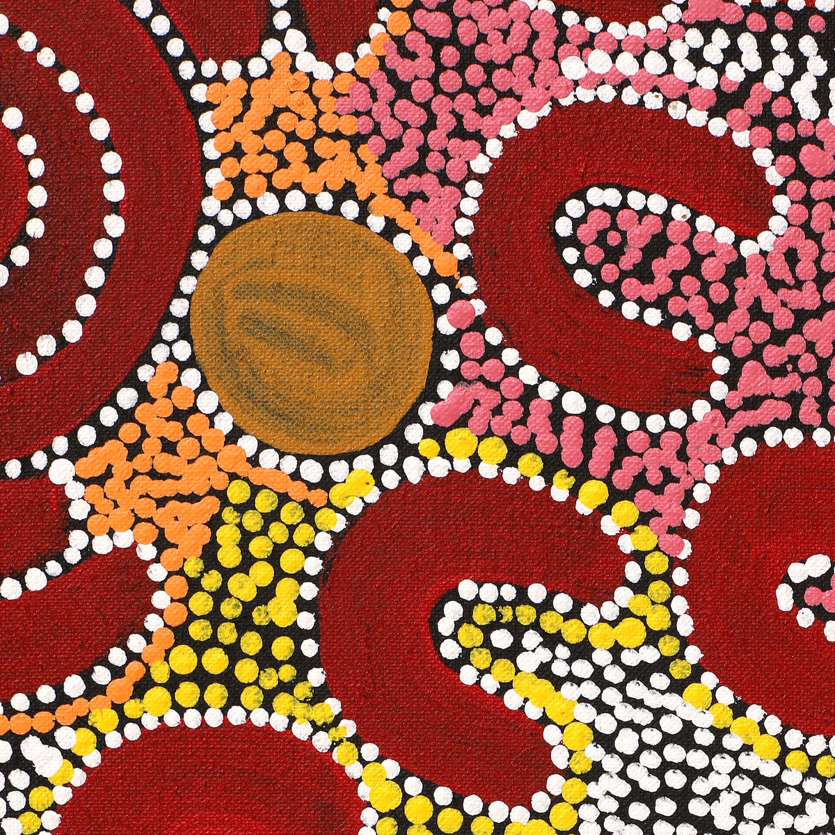 Aboriginal Art by Ritasha Nampijinpa Martin, Janganpa Jukurrpa (Brush-tail Possum Dreaming) - Mawurrji, 107x61cm - ART ARK®