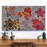 Aboriginal Artwork by Ritasha Nampijinpa Martin, Janganpa Jukurrpa (Brush-tail Possum Dreaming) - Mawurrji, 107x61cm