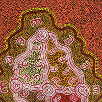Aboriginal Artwork by Ritasha Nampijinpa Martin, Janganpa Jukurrpa (Brush-tail Possum Dreaming) - Mawurrji, 61x46cm