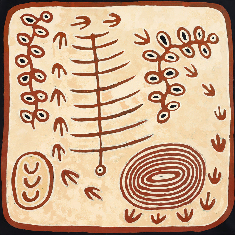 Aboriginal Artwork by Rita Watson, Irlupa, 91x91cm