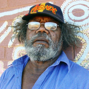 Aboriginal Artwork by Ritchie Jampijinpa Robertson, Ngapa Jukurrpa (Water Dreaming) - Puyurru, 30x30cm - ART ARK®