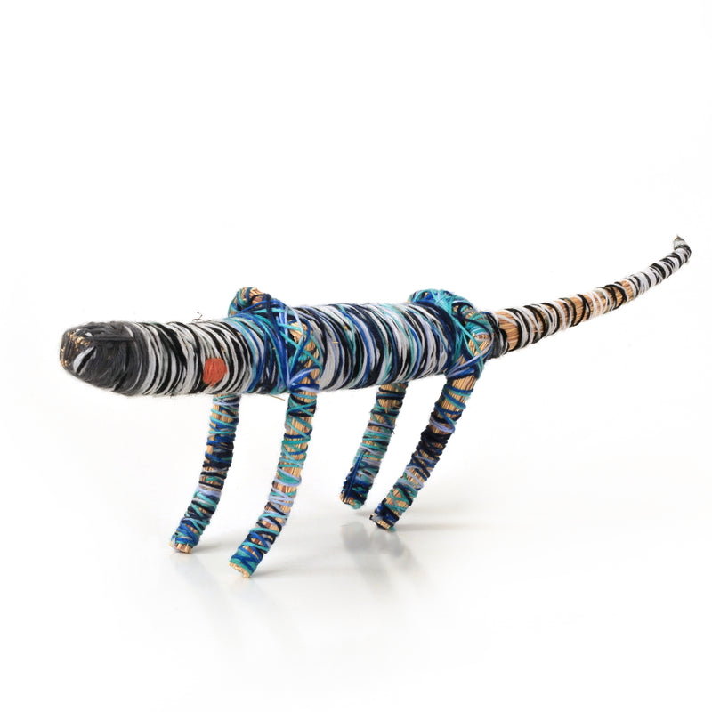 Aboriginal Artwork by Rochelle Ferguson - Tjanpi Tinka (lizard) Sculpture