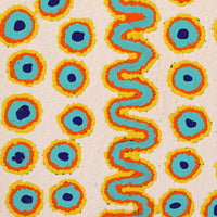 Aboriginal Artwork by Roschelle Nampijinpa Major, Warna Jukurrpa (Snake Dreaming), 61x30cm
