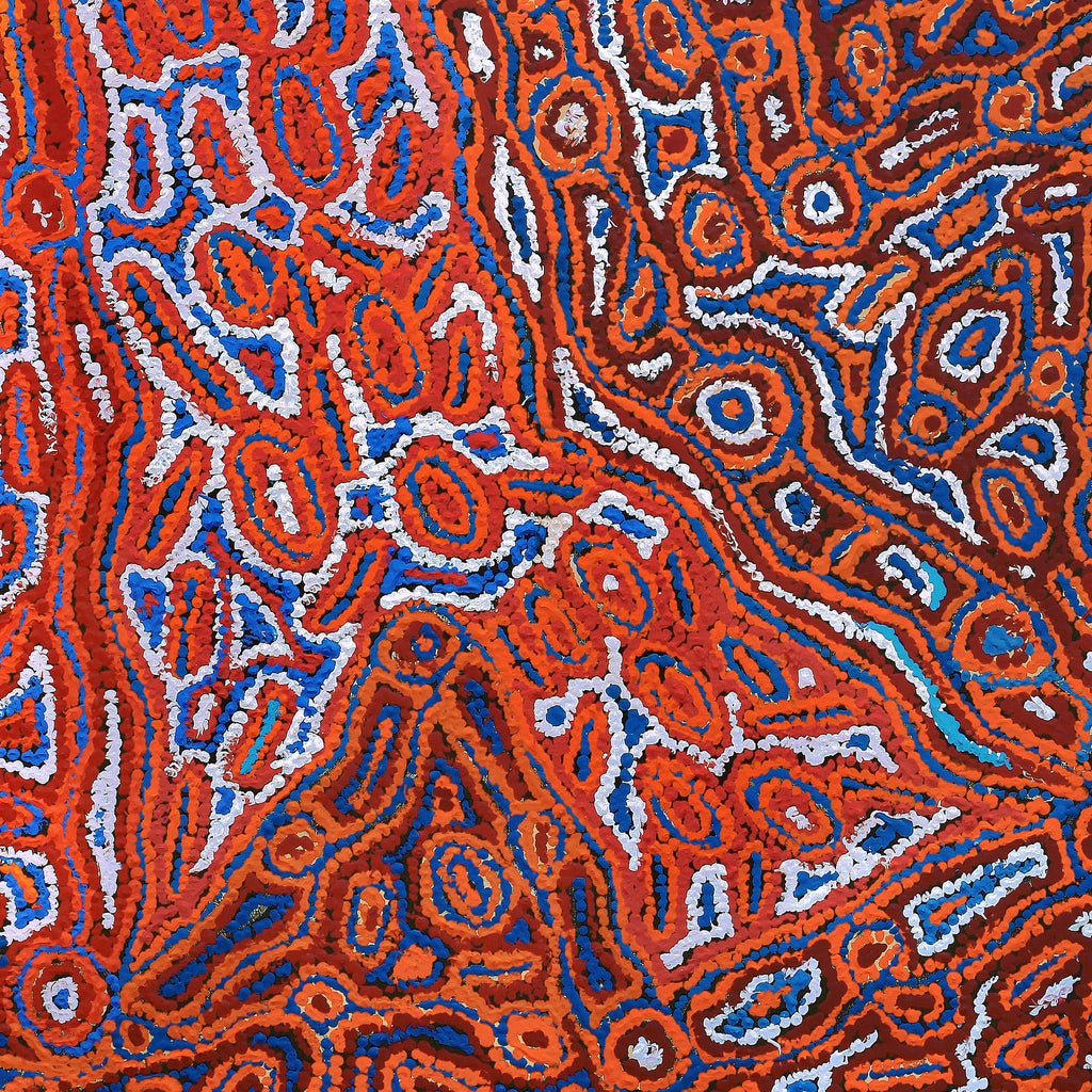 Aboriginal Artwork by Rochelle Nakamarra Curtis, Lappi Lappi Dreaming, 107x76cm
