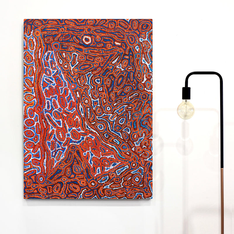 Aboriginal Artwork by Rochelle Nakamarra Curtis, Lappi Lappi Dreaming, 107x76cm