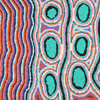 Aboriginal Artwork by Rochelle Nakamarra Curtis, Yarla Jukurrpa (Bush Potato Dreaming) - Cockatoo Creek, 61x61cm