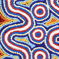 Aboriginal Artwork by Rochelle Nampijinpa Major, Warna Jukurrpa (Snake Dreaming), 30x30cm