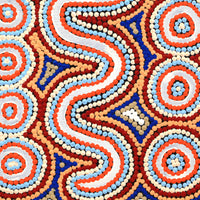 Aboriginal Artwork by Rochelle Nampijinpa Major, Warna Jukurrpa (Snake Dreaming), 30x30cm