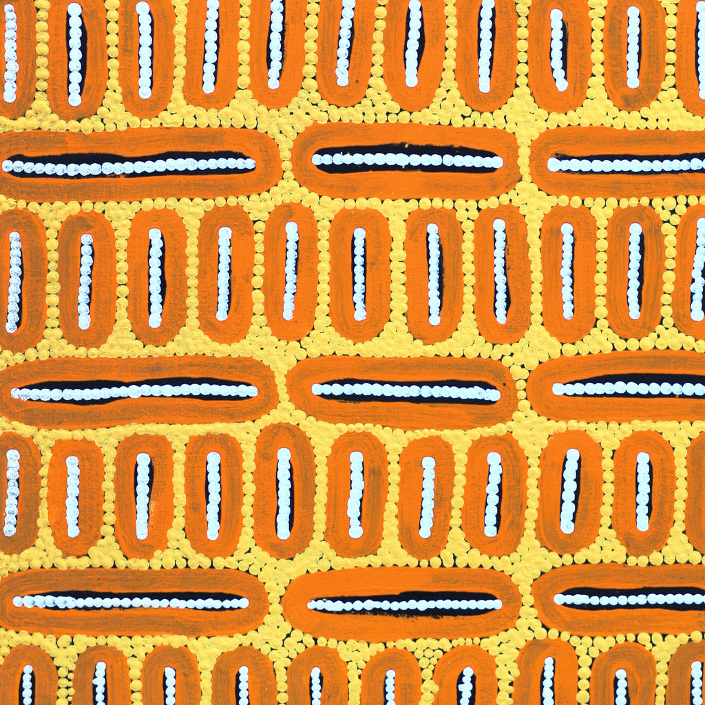 Aboriginal Artwork by Roderick Japangardi Green, Yankirri Jukurrpa (Emu Dreaming) - Ngarlikurlangu, 61x46cm