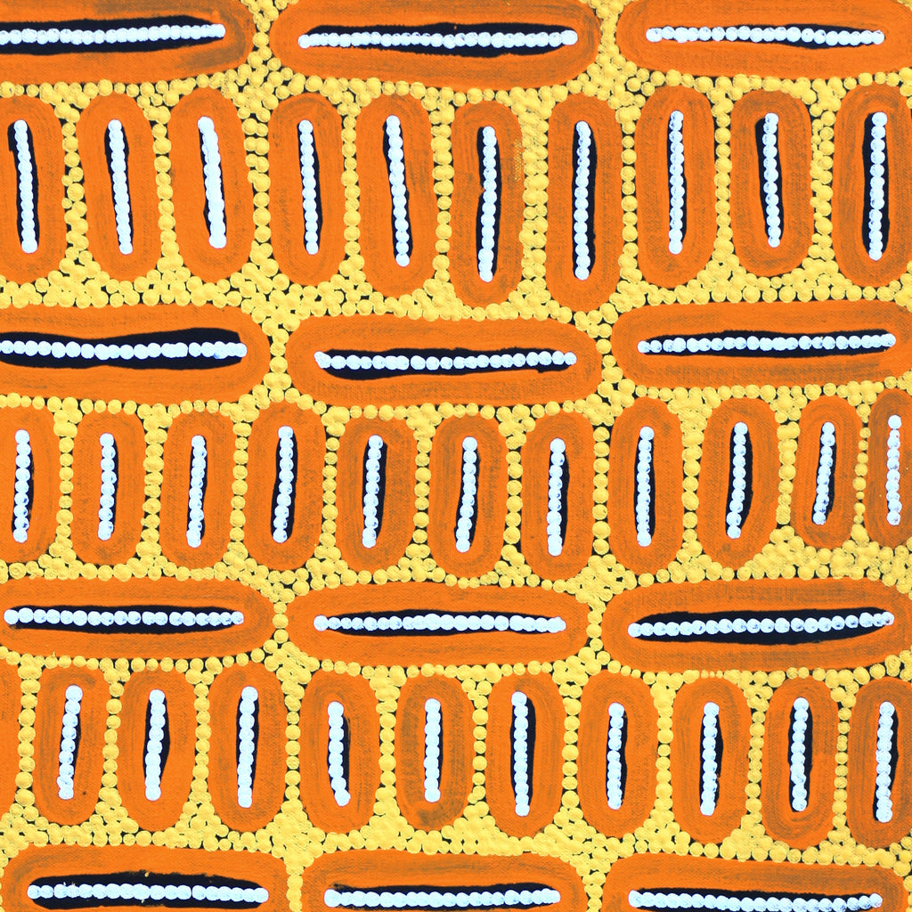Aboriginal Artwork by Roderick Japangardi Green, Yankirri Jukurrpa (Emu Dreaming) - Ngarlikurlangu, 61x46cm
