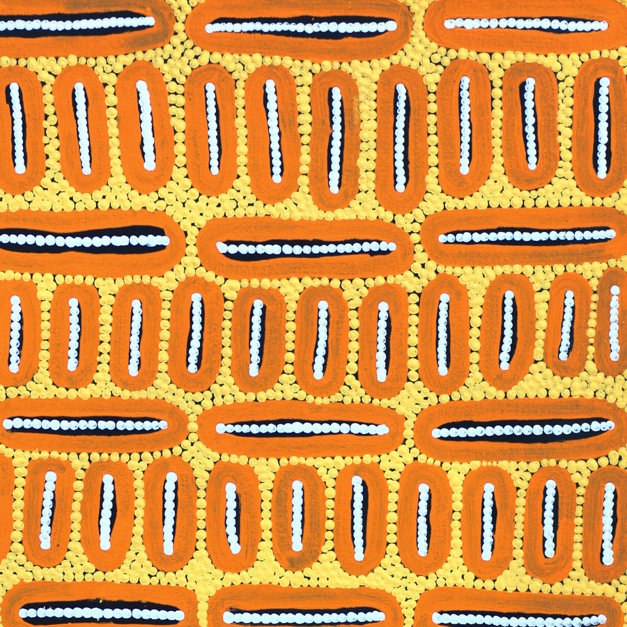 Aboriginal Artwork by Roderick Japangardi Green, Yankirri Jukurrpa (Emu Dreaming) - Ngarlikurlangu, 61x46cm