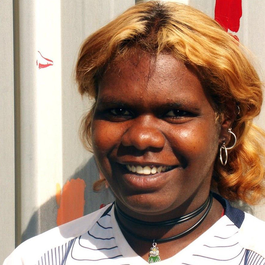 Aboriginal Artwork by Rosena Napaljarri Dickson, Wanakiji Jukurrpa (Bush Tomato Dreaming), 30x30cm