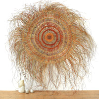 Aboriginal Artwork by Rose Budukulawuy Guyula, Gapuwiyak - Woven Mat, 87cm