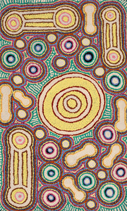 Aboriginal Artwork by Rosemary Peters, Sisters at Watarru, 101x61cm - ART ARK®