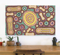 Aboriginal Artwork by Rosemary Peters, Sisters at Watarru, 101x61cm