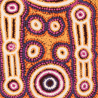 Aboriginal Artwork by Rosemary Peters, Waru at Watarru, 80x30cm