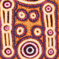 Aboriginal Art by Rosemary Peters, Waru at Watarru, 80x30cm - ART ARK®