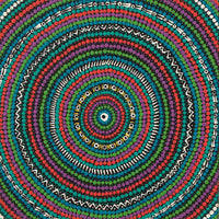 Aboriginal Artwork by Rosena Napaljarri Dickson, Wanakiji Jukurrpa (Bush Tomato Dreaming), 30x30cm