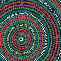 Aboriginal Artwork by Rosena Napaljarri Dickson, Wanakiji Jukurrpa (Bush Tomato Dreaming), 30x30cm