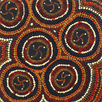 Aboriginal Artwork by Rosena Napaljarri Dickson, Wanakiji Jukurrpa (Bush Tomato Dreaming), 30x30cm