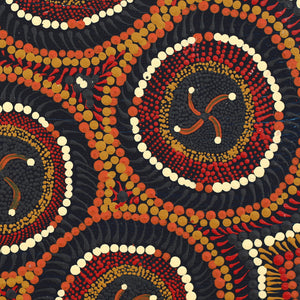Aboriginal Artwork by Rosena Napaljarri Dickson, Wanakiji Jukurrpa (Bush Tomato Dreaming), 30x30cm - ART ARK®