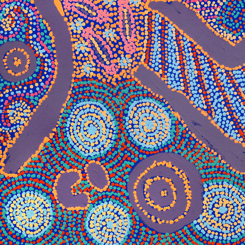 Aboriginal Artwork by Roseranna Napaljarri Larry, Warliyajarrayi, 60x60cm