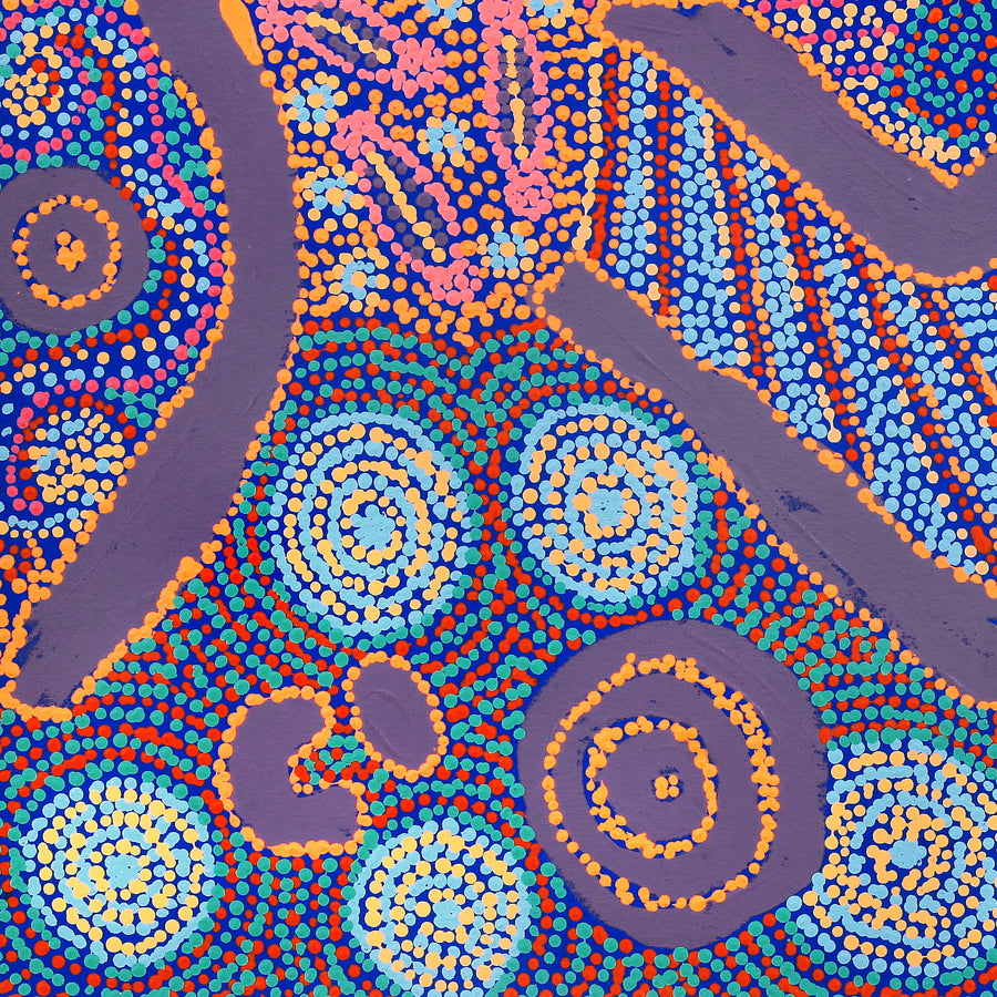 Aboriginal Artwork by Roseranna Napaljarri Larry, Warliyajarrayi, 60x60cm