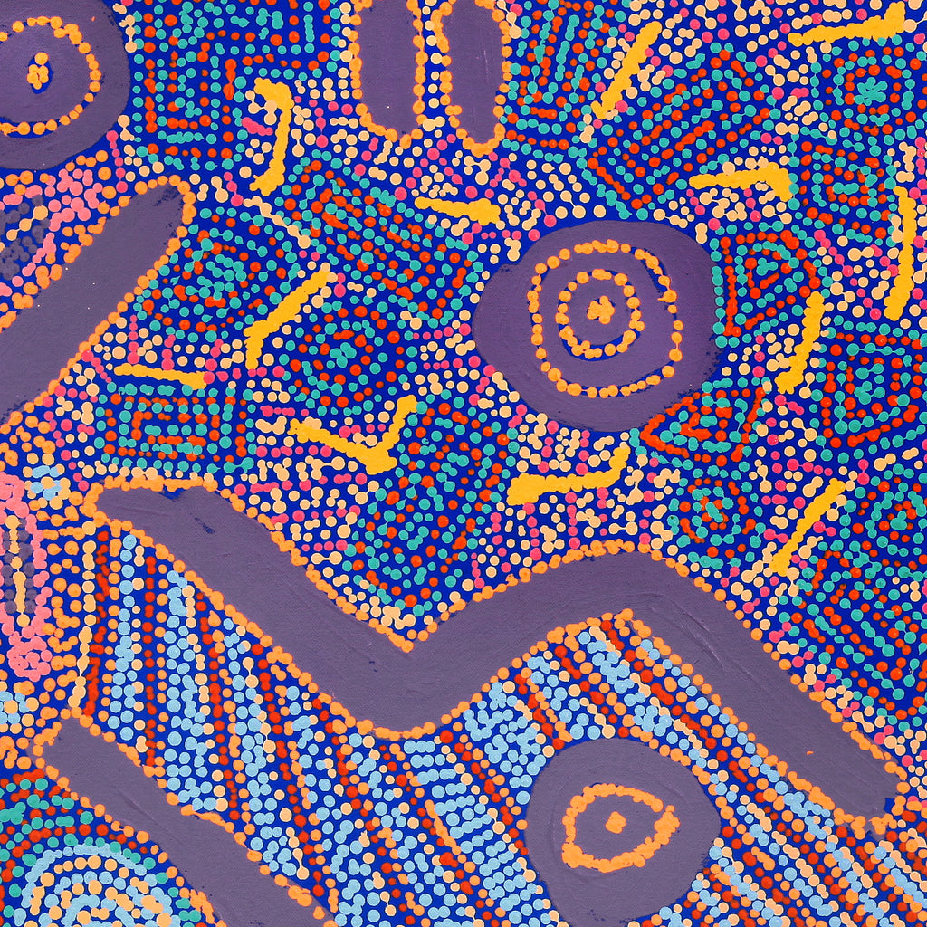 Aboriginal Artwork by Roseranna Napaljarri Larry, Warliyajarrayi, 60x60cm - ART ARK®
