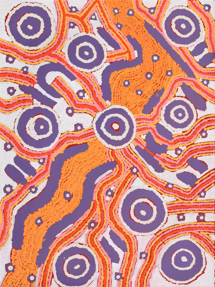 Aboriginal Artwork by Roseranna Napaljarri Larry, Warliyajarrayi, 80x60cm