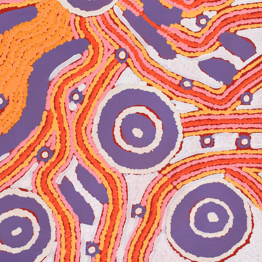 Aboriginal Artwork by Roseranna Napaljarri Larry, Warliyajarrayi, 80x60cm