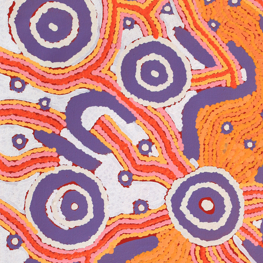 Aboriginal Artwork by Roseranna Napaljarri Larry, Warliyajarrayi, 80x60cm