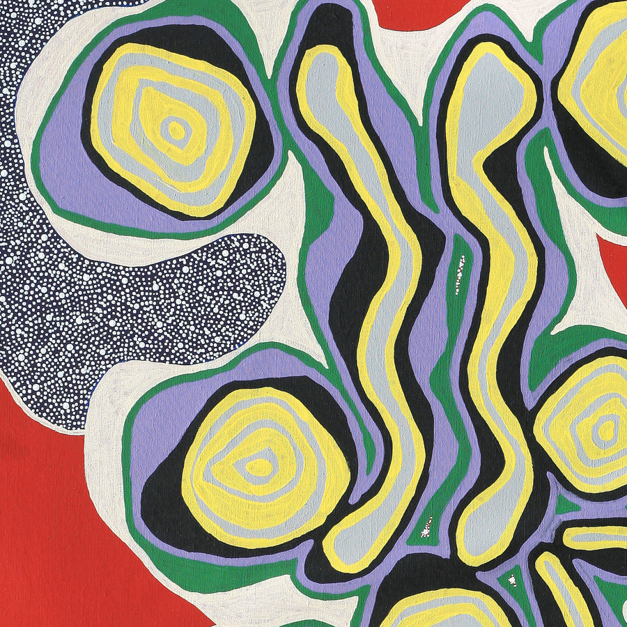 Aboriginal Artwork by Roseranna Napaljarri Larry, Warliyajarrayi, 122x71cm
