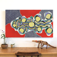 Aboriginal Artwork by Roseranna Napaljarri Larry, Warliyajarrayi, 122x71cm