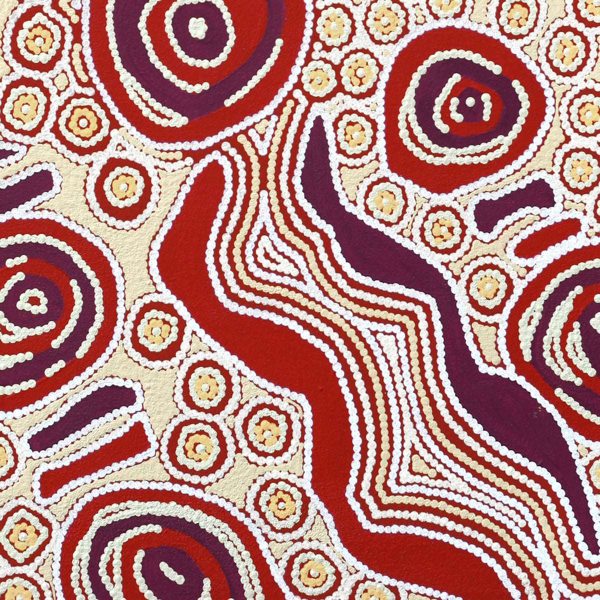 Aboriginal Artwork by Roseranna Napaljarri Larry, Warliyajarrayi, 70x60cm