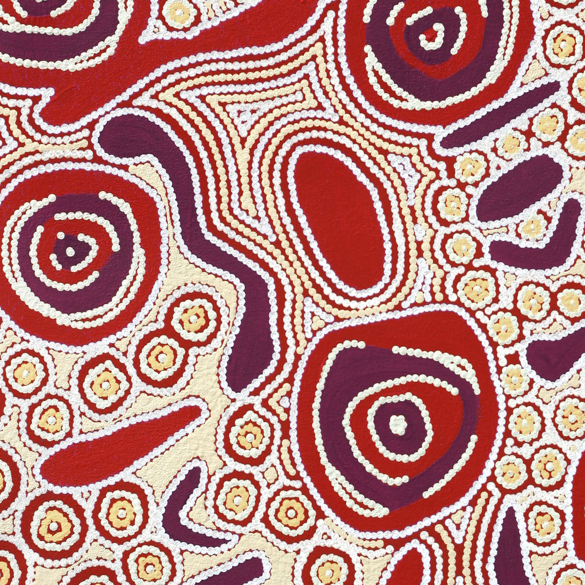Aboriginal Artwork by Roseranna Napaljarri Larry, Warliyajarrayi, 70x60cm