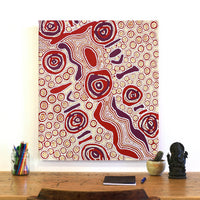 Aboriginal Artwork by Roseranna Napaljarri Larry, Warliyajarrayi, 70x60cm