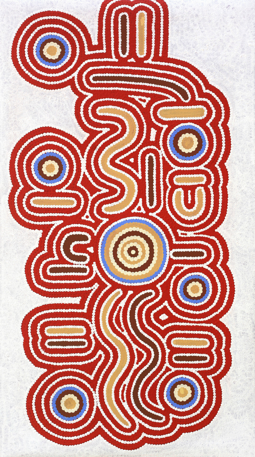 Aboriginal Artwork by Roseranna Napaljarri Larry, Janyanpartinya creek (Mount Campbell), 50x90cm