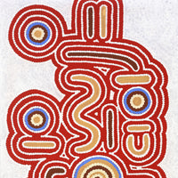 Aboriginal Artwork by Roseranna Napaljarri Larry, Janyanpartinya creek (Mount Campbell), 50x90cm
