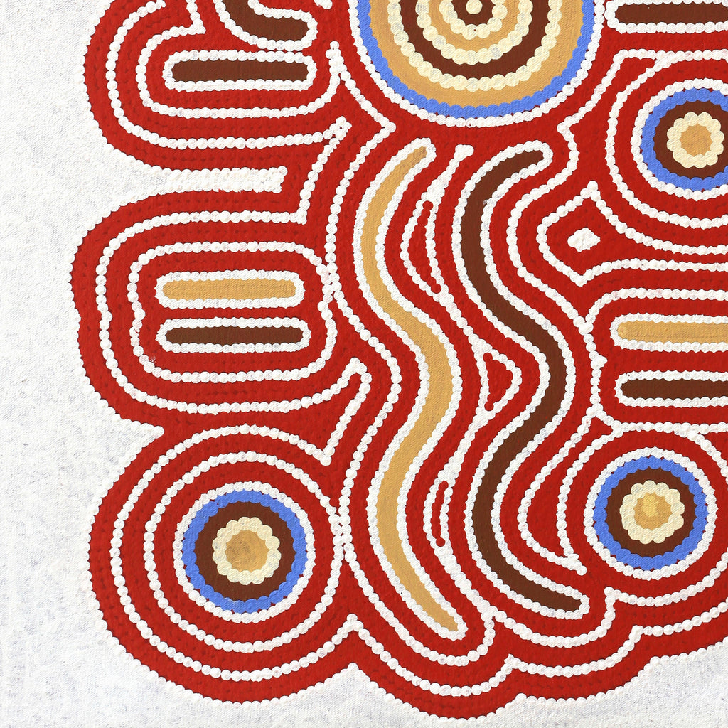 Aboriginal Artwork by Roseranna Napaljarri Larry, Janyanpartinya creek (Mount Campbell), 50x90cm