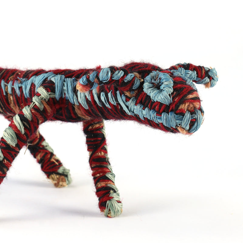 Aboriginal Artwork by Roshanna Williamson - Papa (Dog) Tjanpi Sculpture