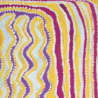 Aboriginal Artwork by Rosie Nangala Flemming, Ngapa Jukurrpa (water Dreaming) - Mikanji, 30.5x30.5cm