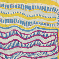 Aboriginal Artwork by Rosie Nangala Flemming, Ngapa Jukurrpa (water Dreaming) - Puyurru, 30.5x30.5cm