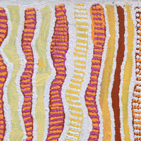 Aboriginal Artwork by Rosie Nangala Flemming, Ngapa Jukurrpa (water Dreaming) - Mikanji, 30.5x30.5cm