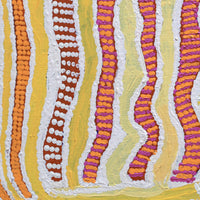 Aboriginal Artwork by Rosie Nangala Flemming, Ngapa Jukurrpa (water Dreaming) - Mikanji, 30.5x30.5cm