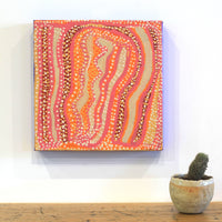 Aboriginal Artwork by Rosie Nangala Flemming, Ngapa Jukurrpa - Mikanji 30x30cm