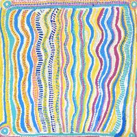Aboriginal Artwork by Rosie Nangala Flemming, Mina Mina Jukurrpa - Ngalyipi 46x46cm