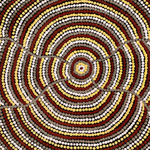 Aboriginal Artwork by Rosina Napurrurla White, Ngapa Jukurrpa (Water Dreaming) - Mikanji, 61x30cm - ART ARK®