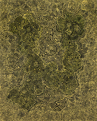 Aboriginal Artwork by Roxanne Napaljarri Collins, Yurrampi Jukurrpa (Honey Ant Dreaming), 50x40cm