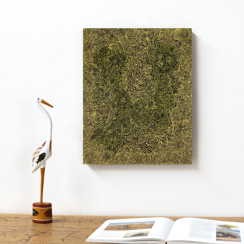 Aboriginal Artwork by Roxanne Napaljarri Collins, Yurrampi Jukurrpa (Honey Ant Dreaming), 50x40cm