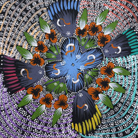 Aboriginal Artwork by Runa Napangardi Williams, Ngurlu Jukurrpa (Native Seed Dreaming), 30x30cm